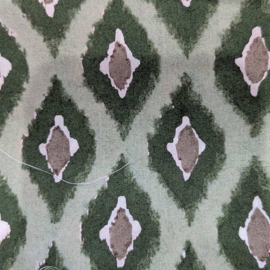 Green Ikat Pyjama Set- Long