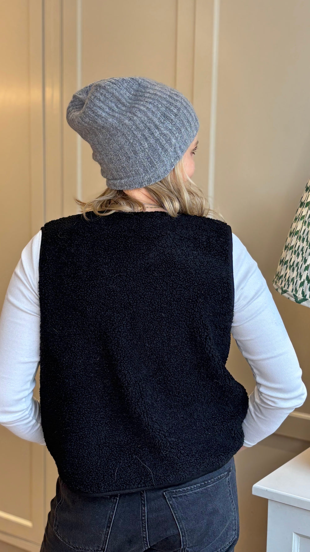 Fleece Black zip up Gilet-Jackets & Coats-LNH Edit