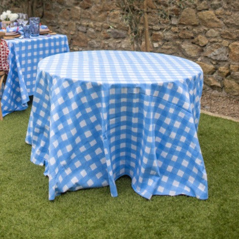Alice Blue Round Tablecloth
