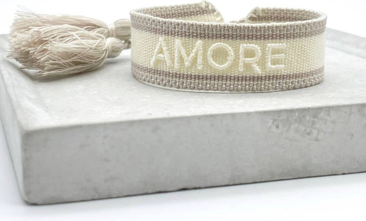 Beige Amore Woven Bracelet-Bracelets-LNH Edit