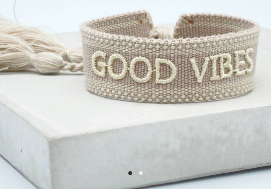 Good vibes Woven Bracelet-Bracelets-LNH Edit