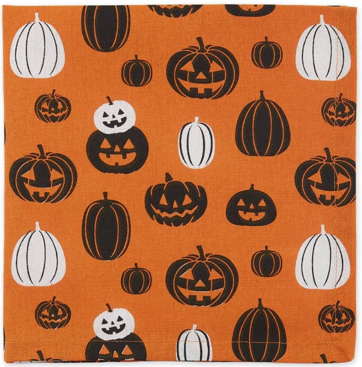 Happy Pumpkin Napkins, Set of 4-Napkins-LNH Edit