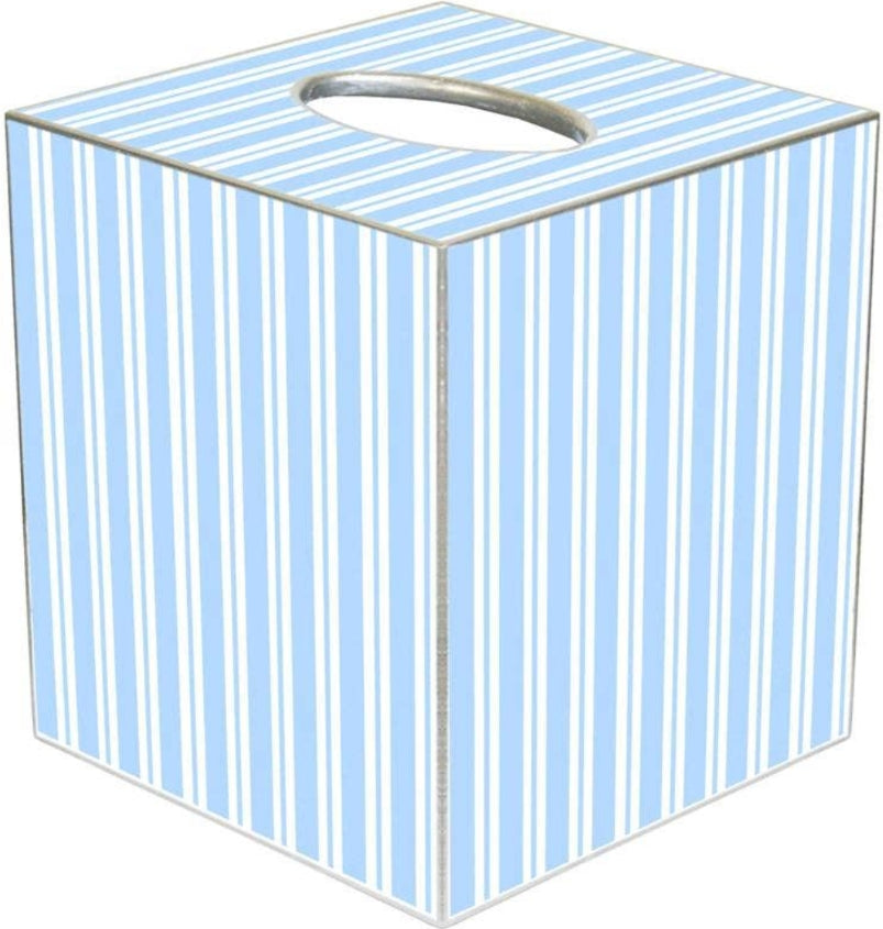 Blue Stripe Tissue Box Cover