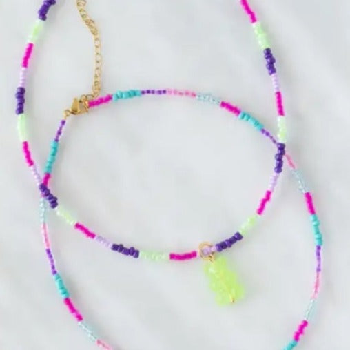 Lime GreenTeddy Necklace (Copy)-Bracelets-LNH Edit