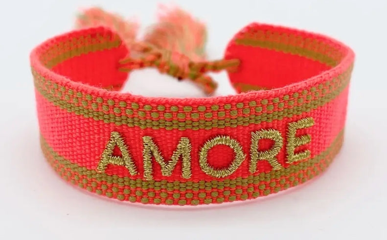 Coral Amore Woven Bracelet-Bracelets-LNH Edit