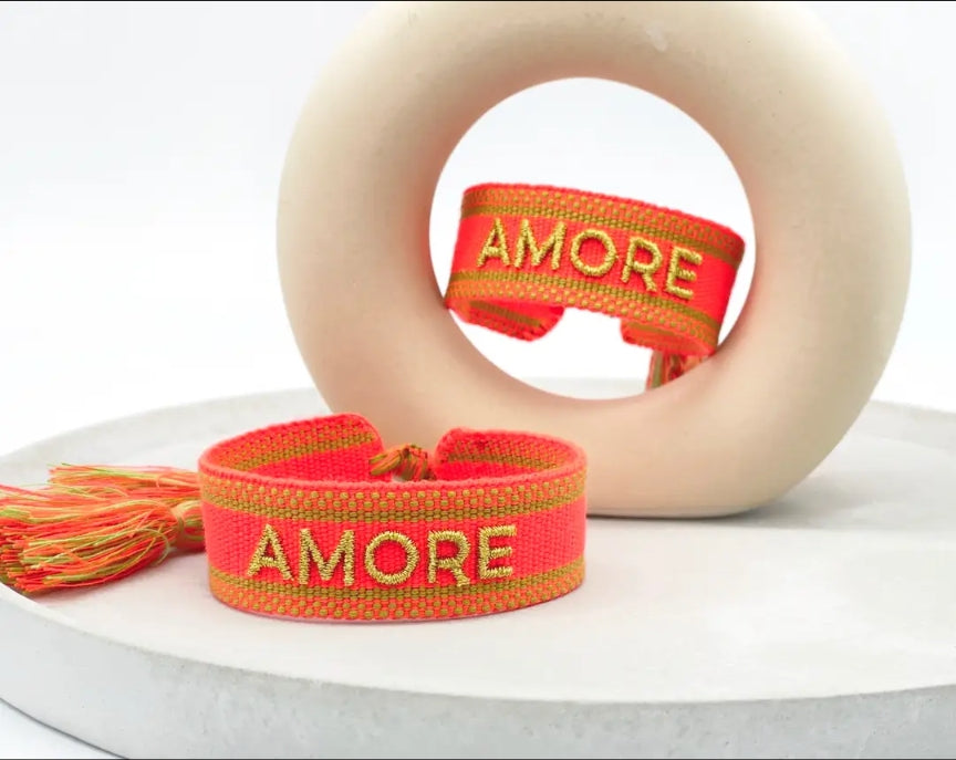 Coral Amore Woven Bracelet-Bracelets-LNH Edit