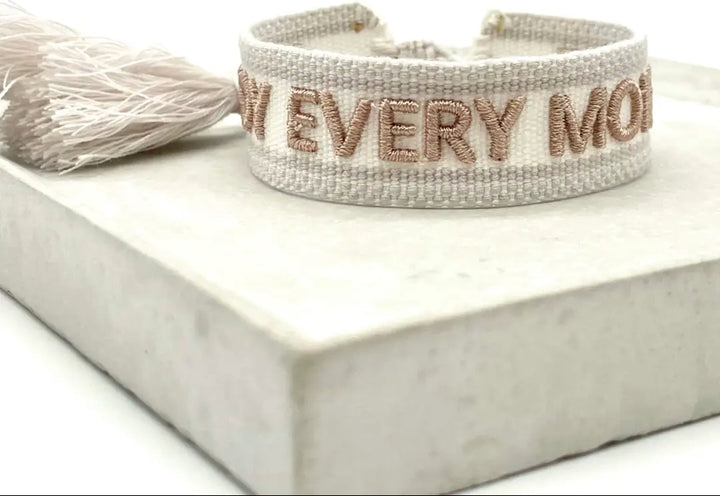 Enjoy Every Moment Woven Bracelet