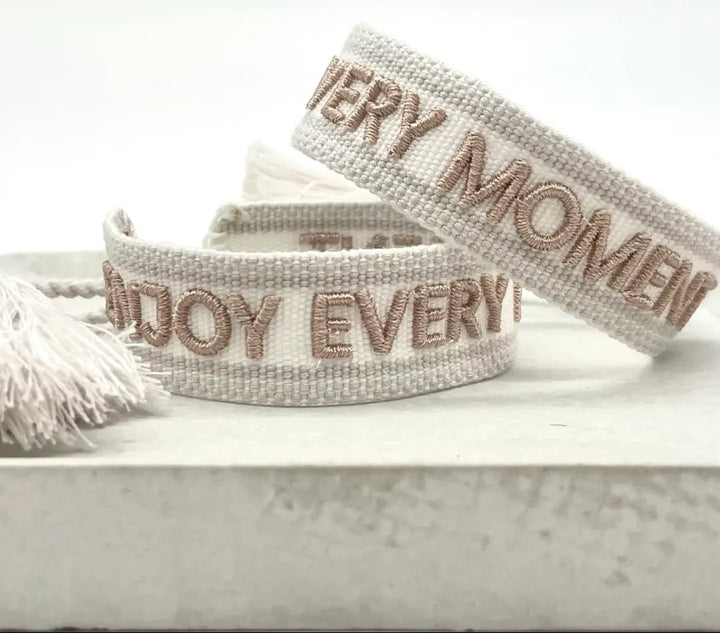 Enjoy Every Moment Woven Bracelet