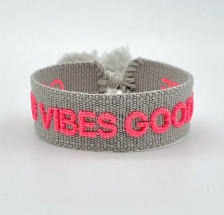 Good Vibes, Good Life  Woven Bracelet