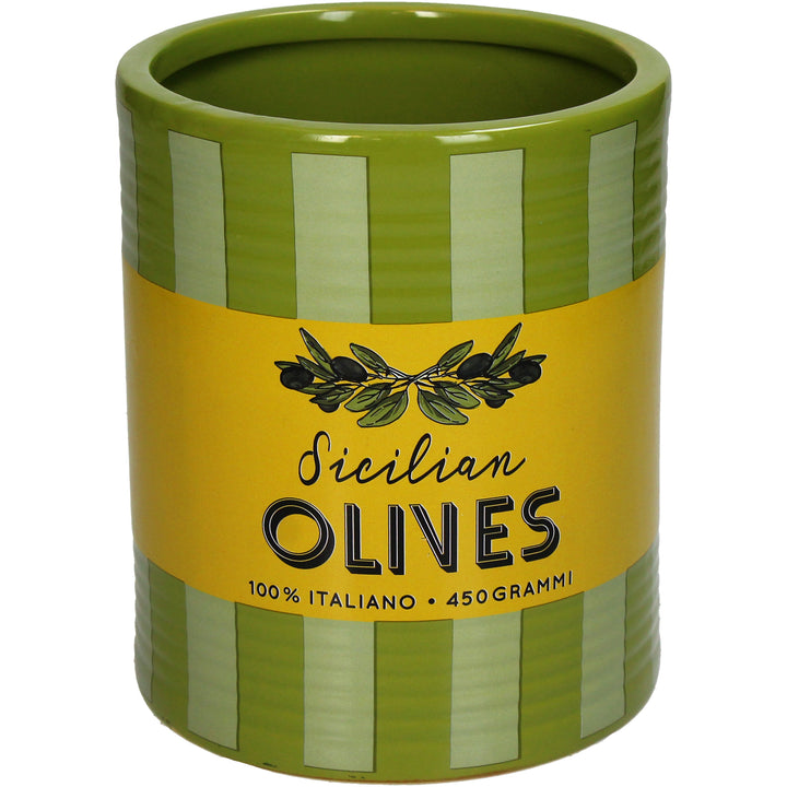 Olives Stripes Fine Earthenware Planter-Planters-LNH Edit