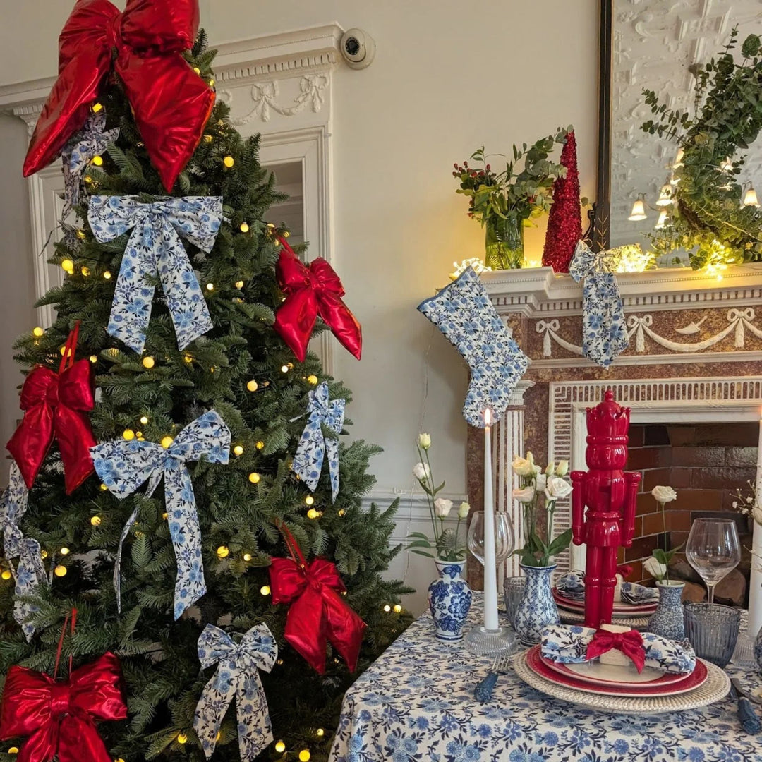 Decorative Red Bow – Metallic Finish
