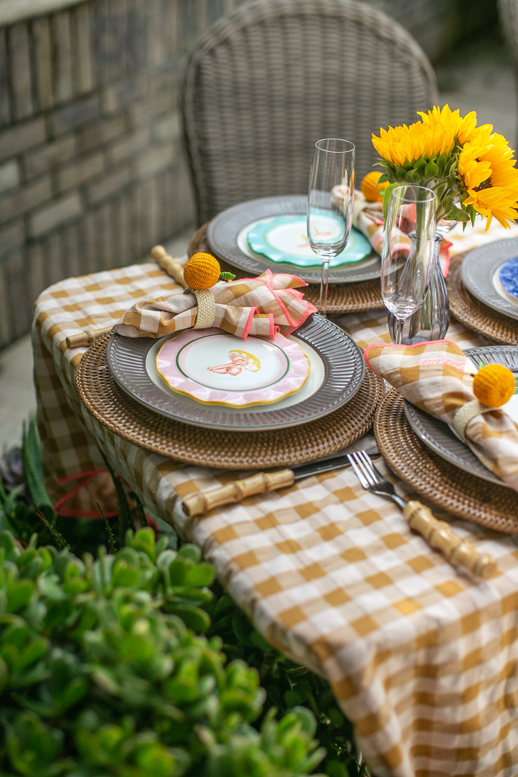 Hazel Seersucker Tablecloth