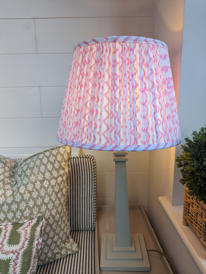 pink rik rak print Lampshade