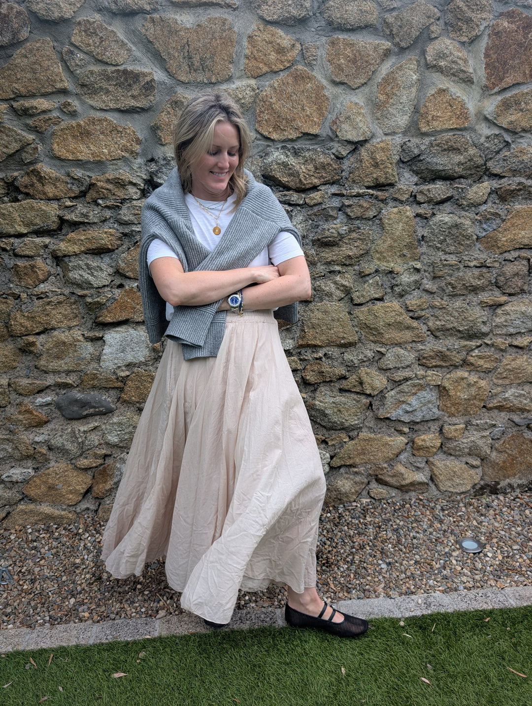 Maxi skirt Beige--LNH Edit