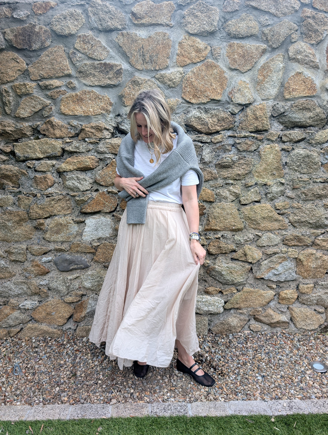 Maxi skirt Beige--LNH Edit
