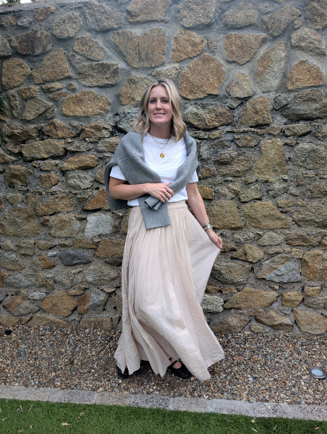 Maxi skirt Beige--LNH Edit
