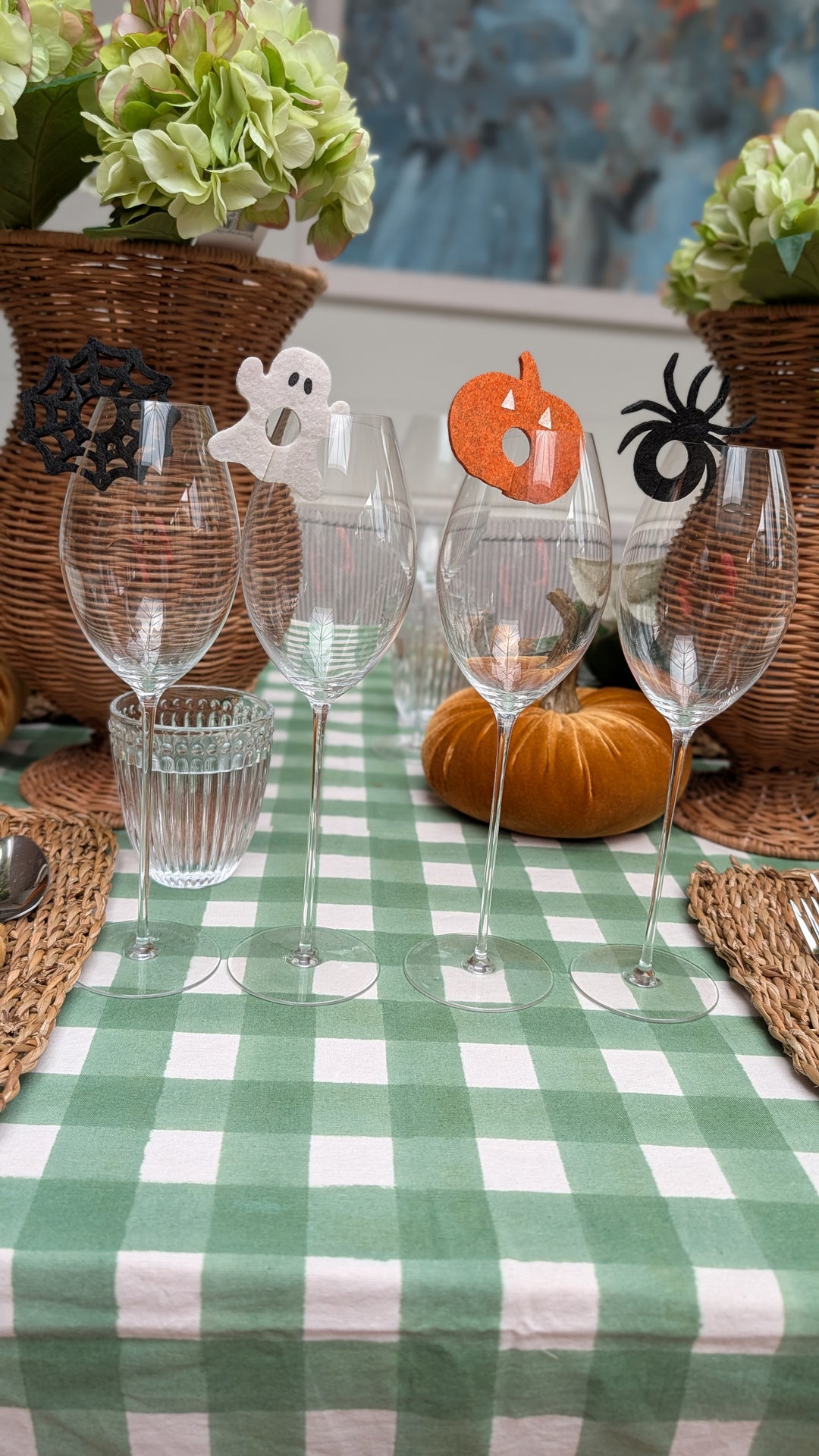 Spooky Glass Markers, Set of 4-Seasonal Decorations-LNH Edit