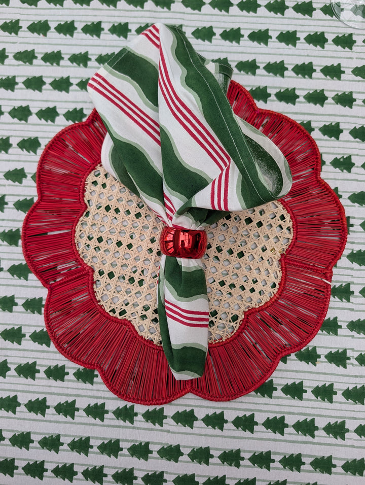 Candy Cane Napkins, Set of 4