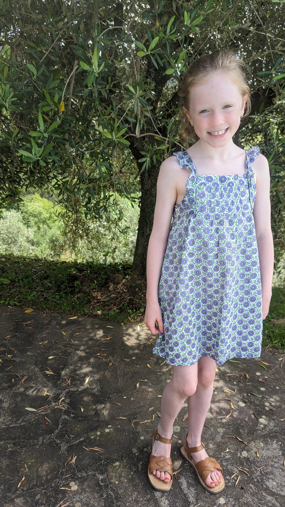 Charlie Little Dress Purple/ Green Floral-Children’s Dresses-LNH Edit