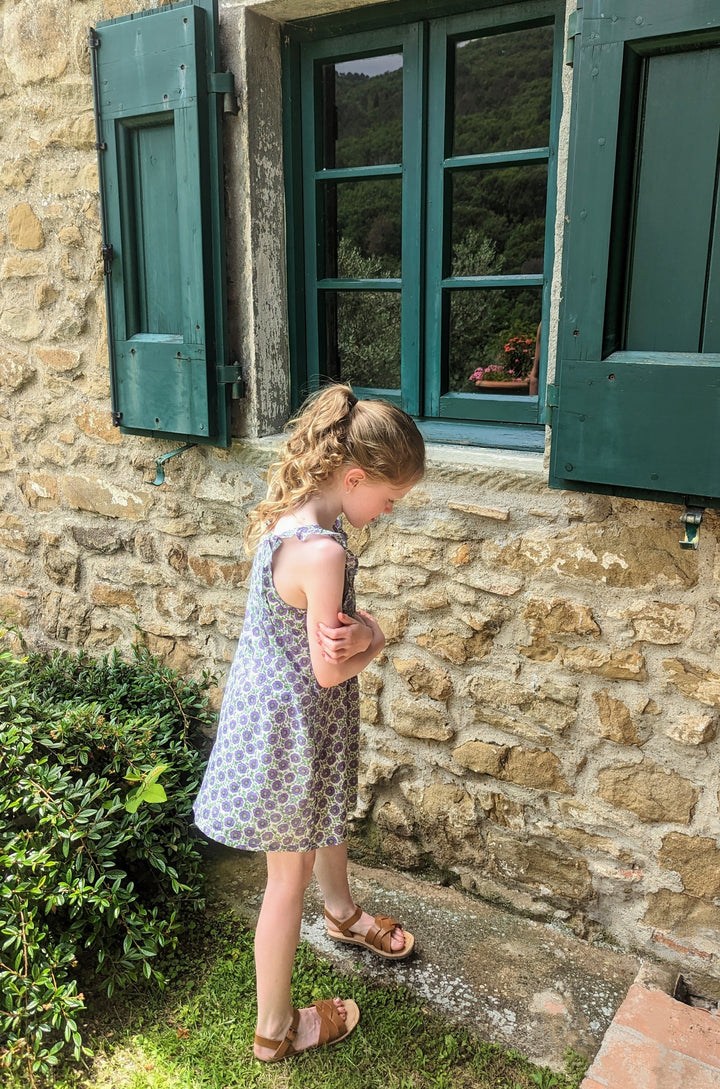 Charlie Little Dress Purple/ Green Floral-Children’s Dresses-LNH Edit