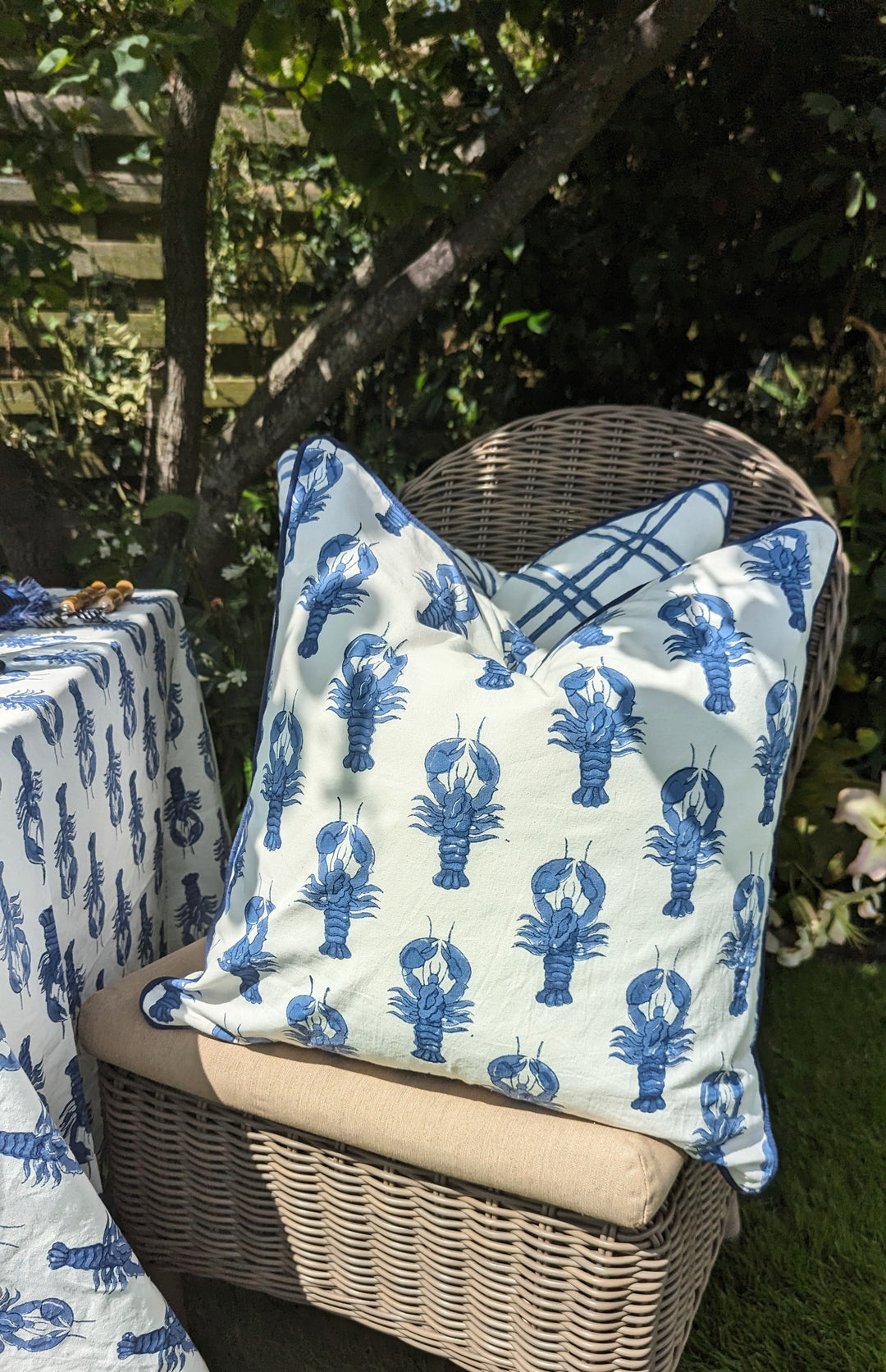 Vogue Lobster Blue Cushion Cover-Cushion Covers-LNH Edit