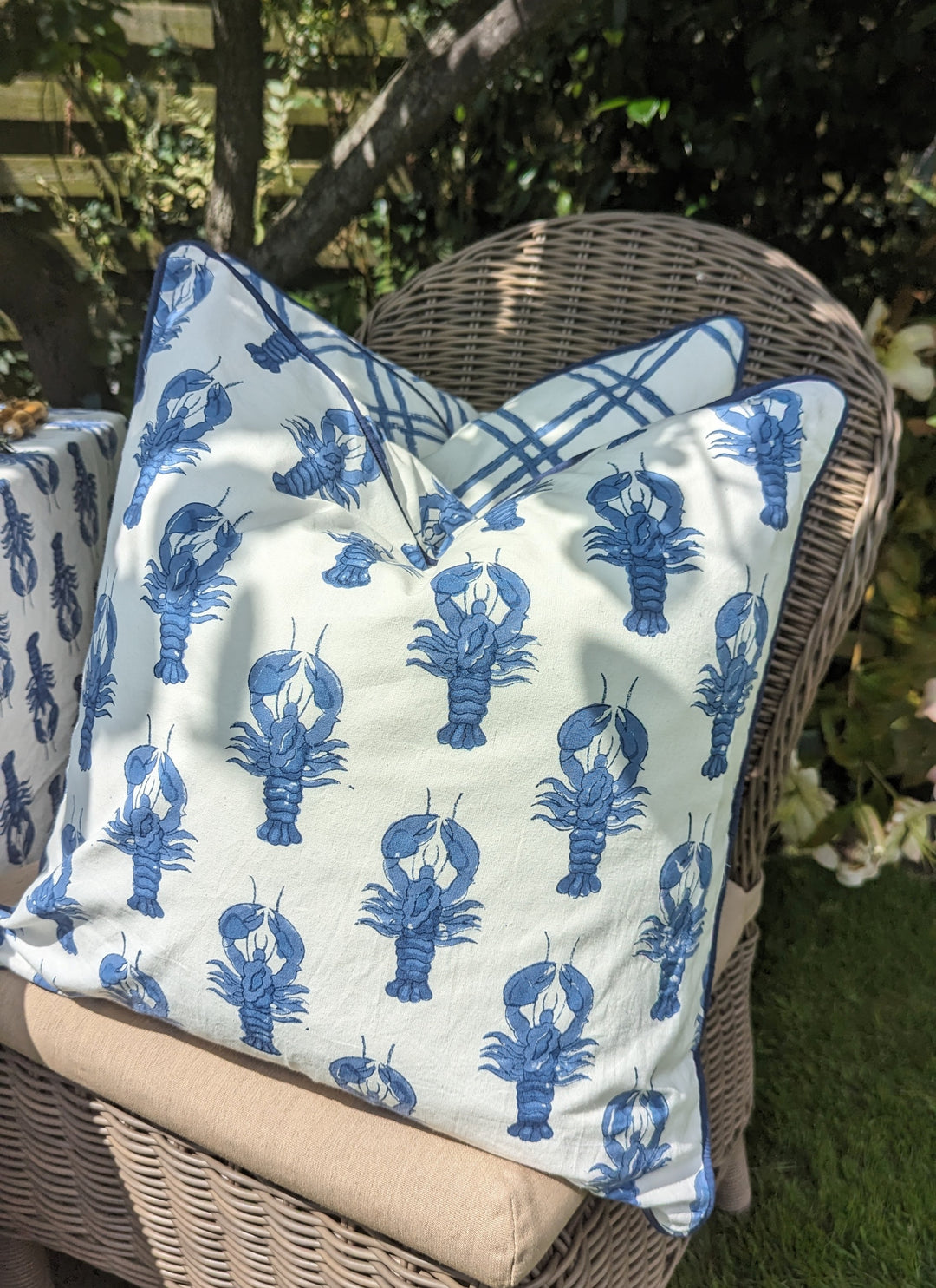 Vogue Lobster Blue Cushion Cover-Cushion Covers-LNH Edit