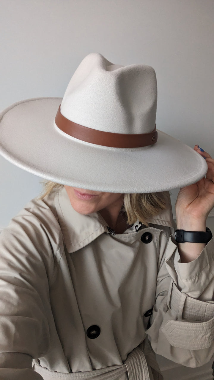 Structured Wide Brim Felt Panama Hat-Hats-LNH Edit