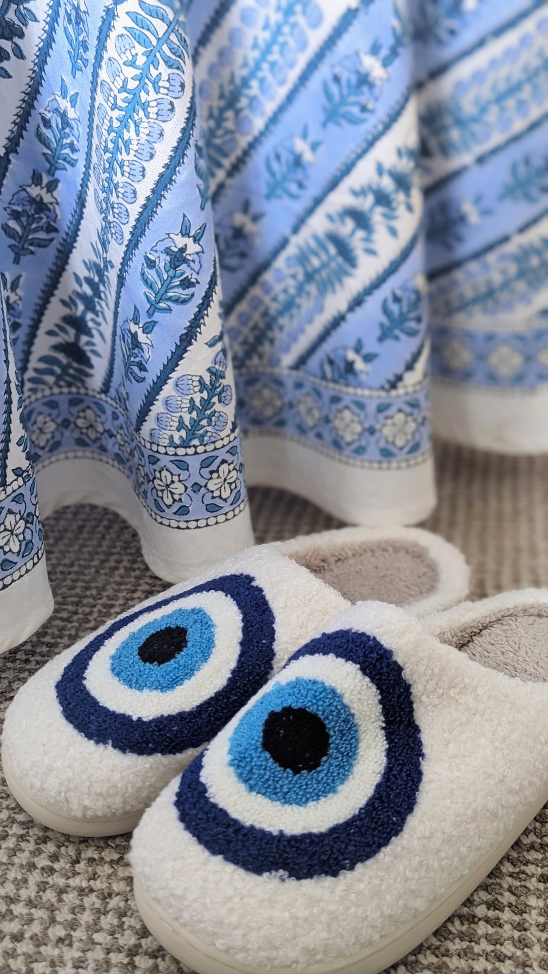 Evil Eye Fluffy Slipper-Slippers-LNH Edit