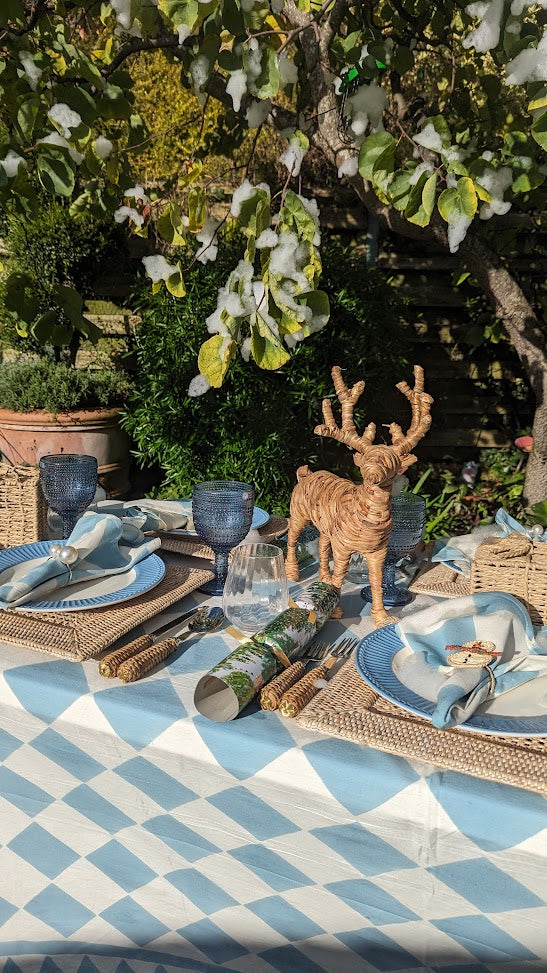Circus Blue Round Tablecloth-Tablecloths-LNH Edit