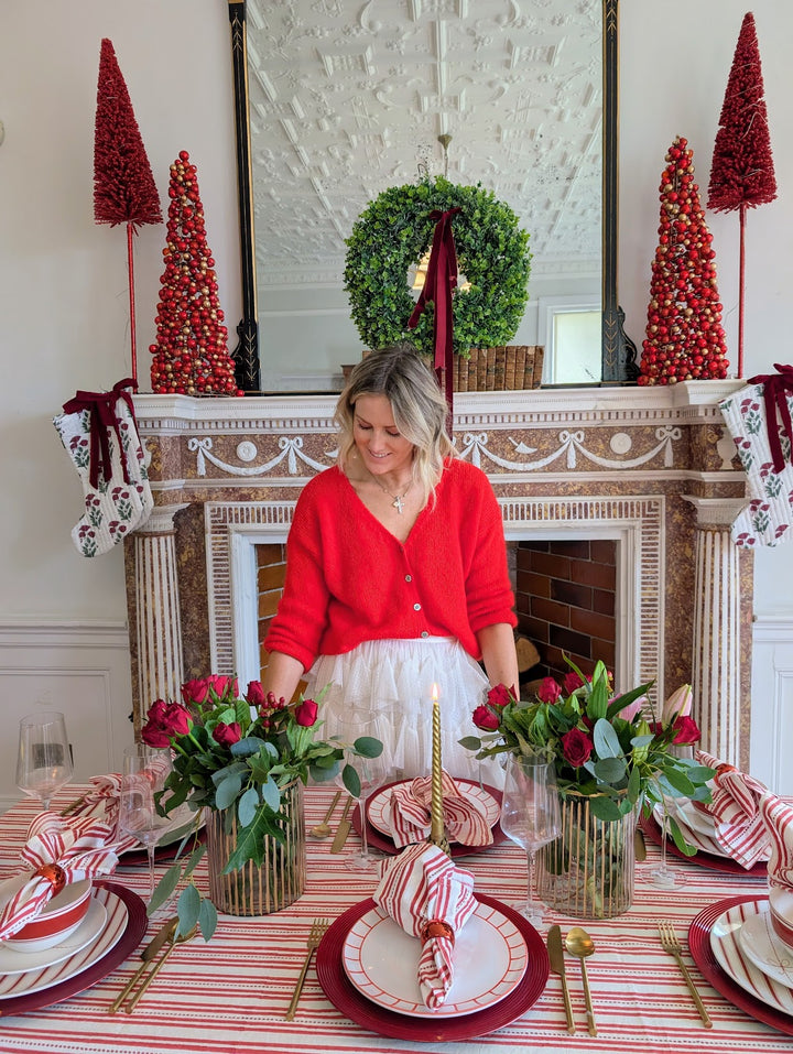 Cranberry Blossom Quilted Stocking