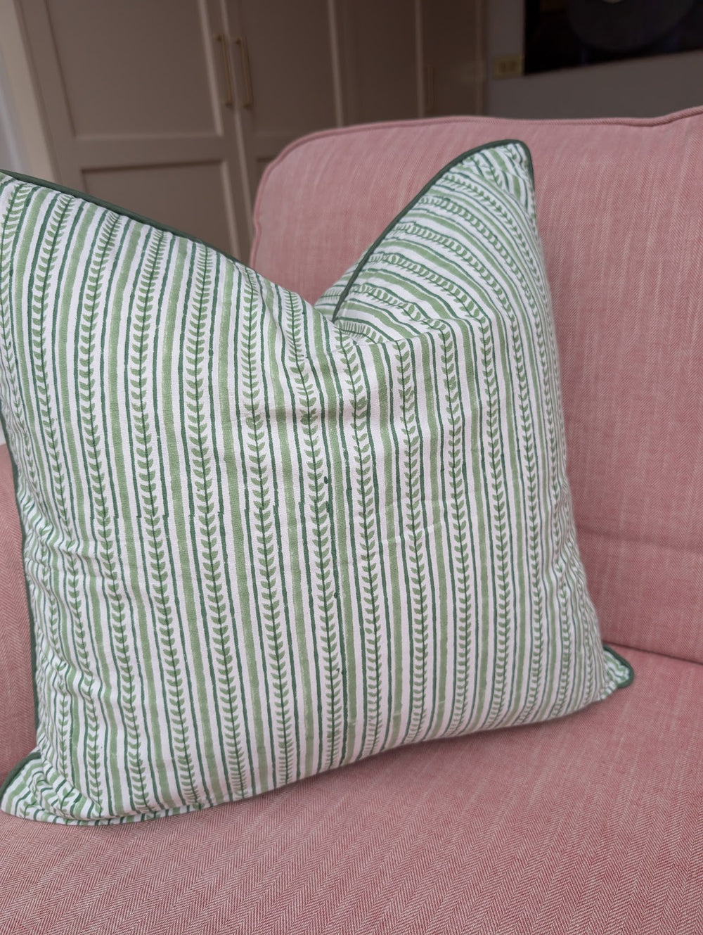 Alani Green Cushion Cover-Cushion Covers-LNH Edit