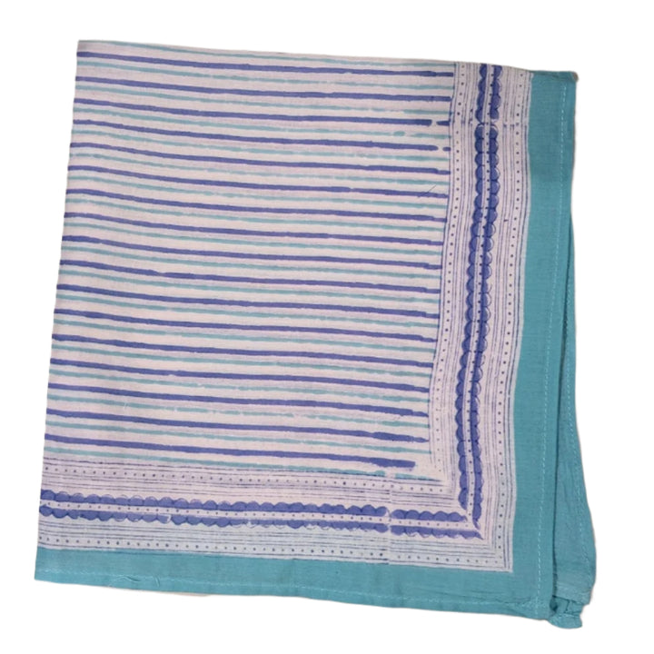 Arthur Aqua Stripe Bandana Scarf