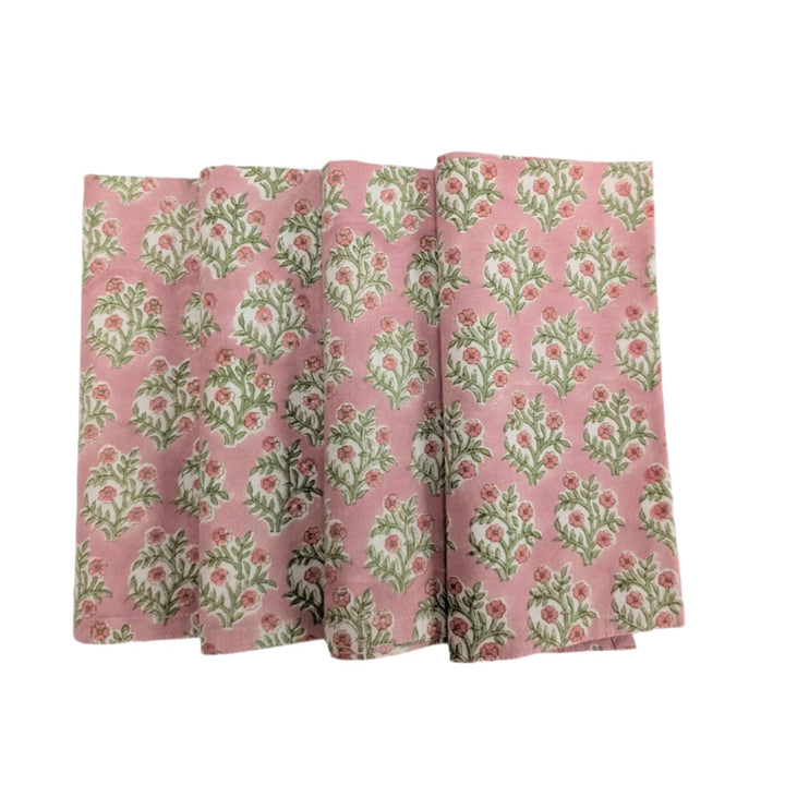 Emily Pink Napkin, Set of 4-Napkins-LNH Edit