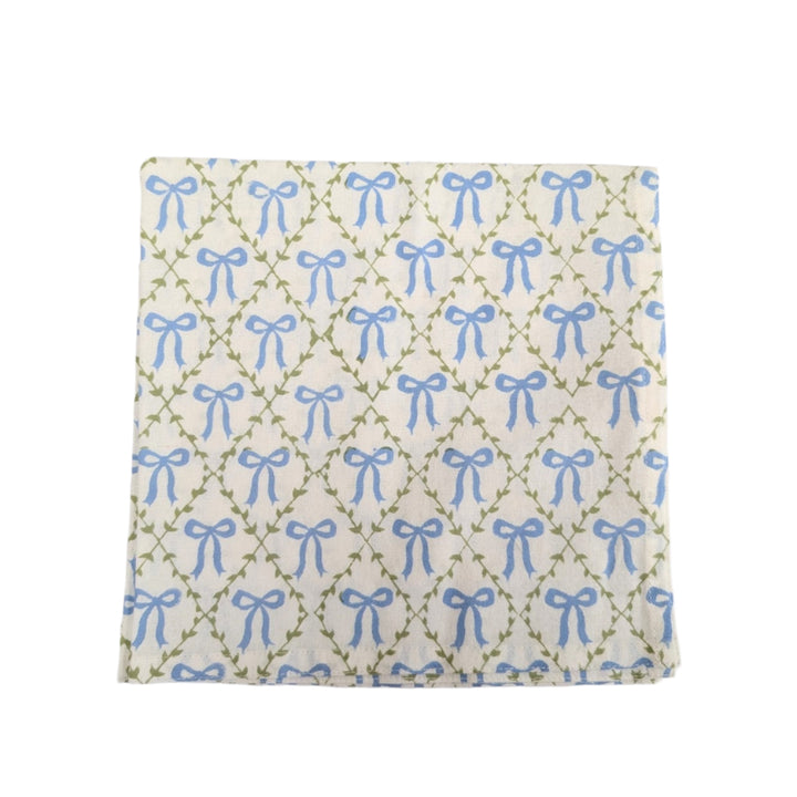 Elizabeth Bow Blue Napkin, Set of 4