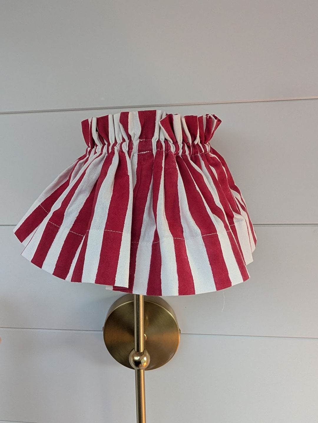 Holly Red Stipe Lampshade Cover