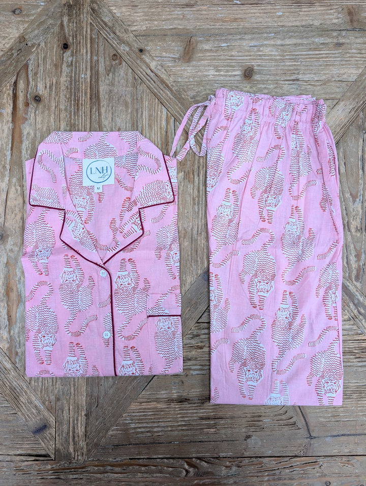 Pink Tiger Pyjama Set, Long