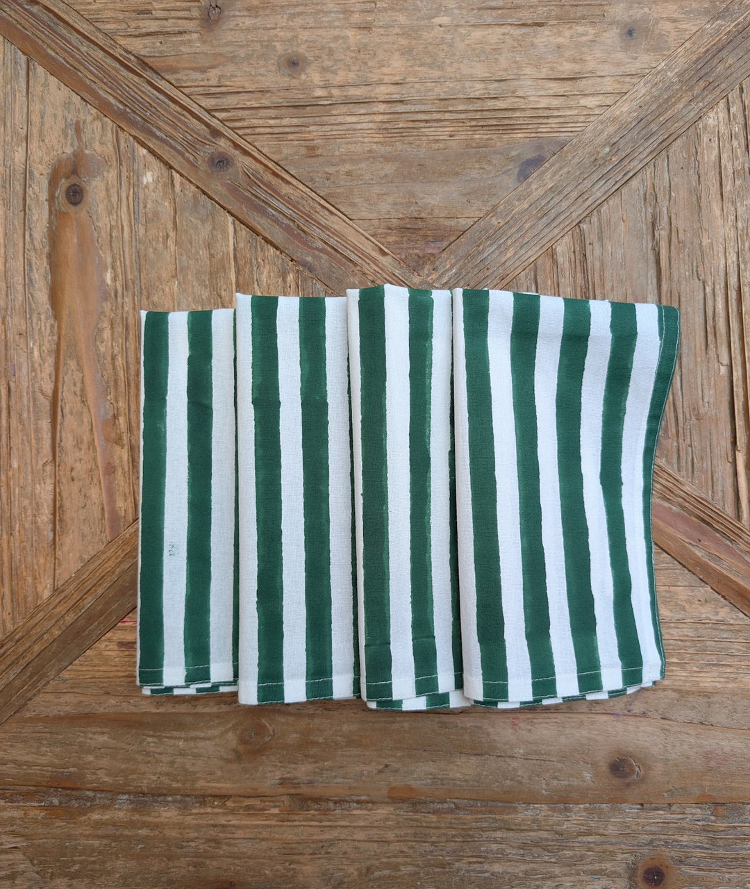 Ivy Napkins, Set of 4 | Green stripe | LNH Edit