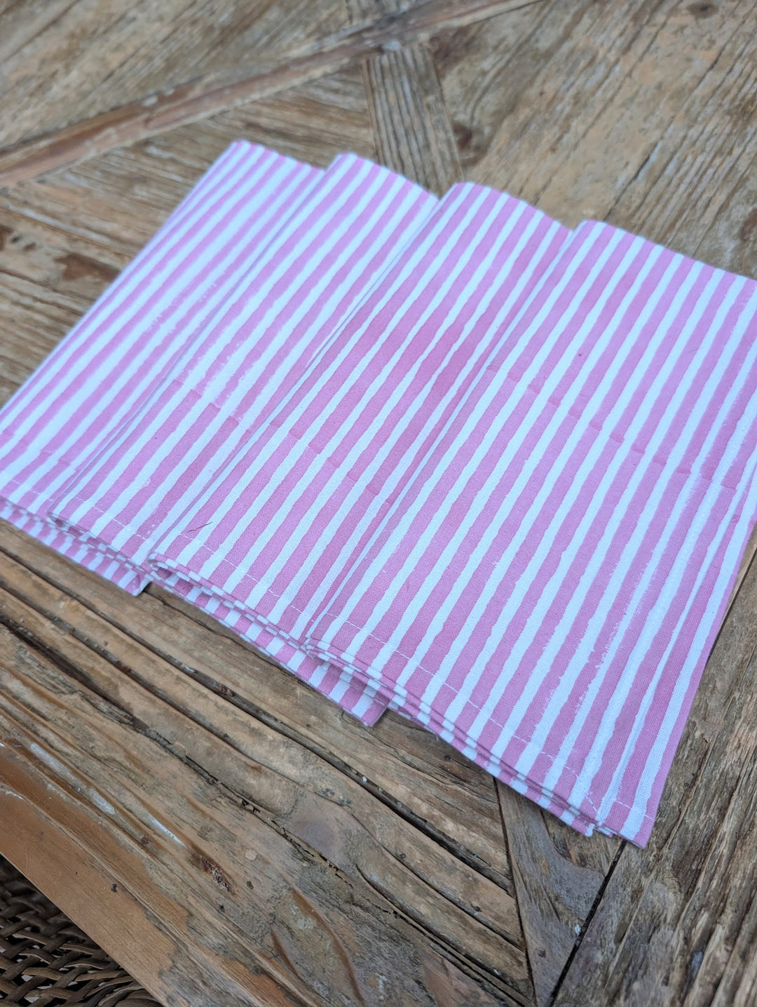 Pink stripe  Napkin, Set of 4