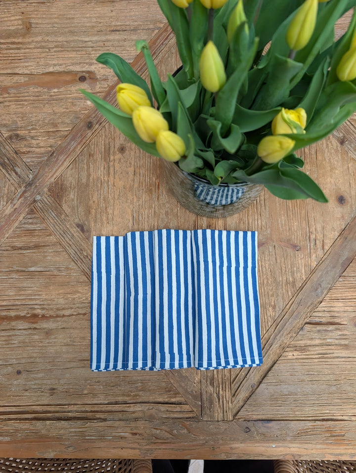 Blue stripe  Napkin, Set of 4