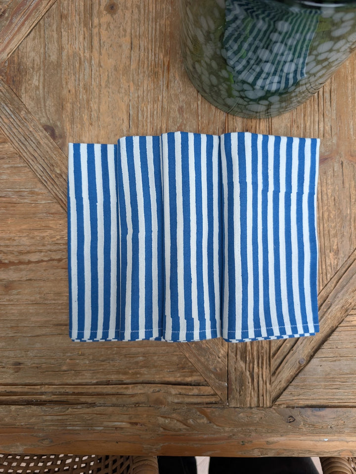 Blue stripe  Napkin, Set of 4