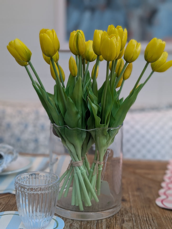 Faux Yellow Tulip Stems