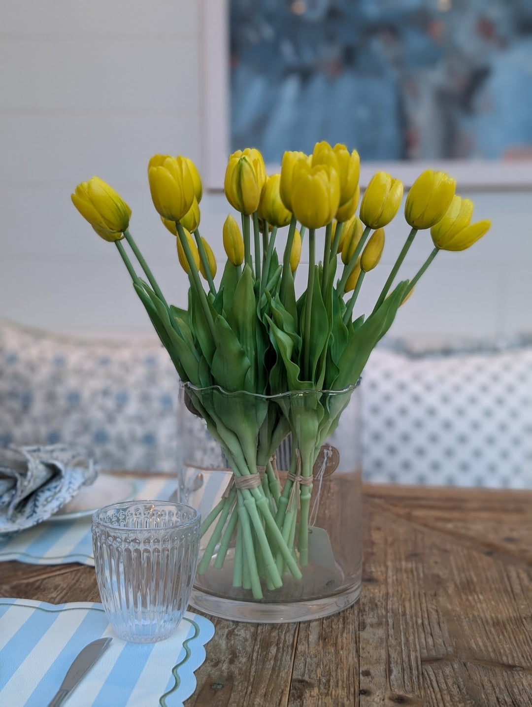 Faux Yellow Tulip Stems