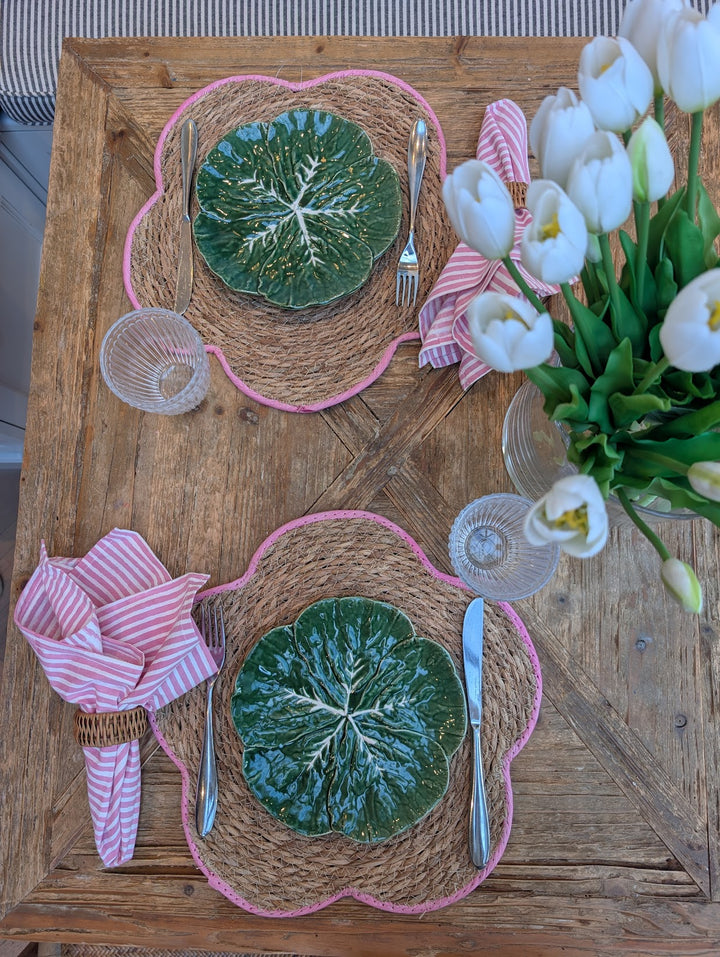 Pink stripe  Napkin, Set of 4