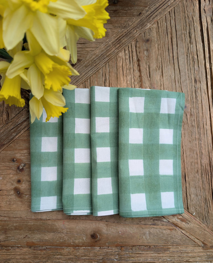 Gingham Green Napkins, Set of 4 | LNH Edit