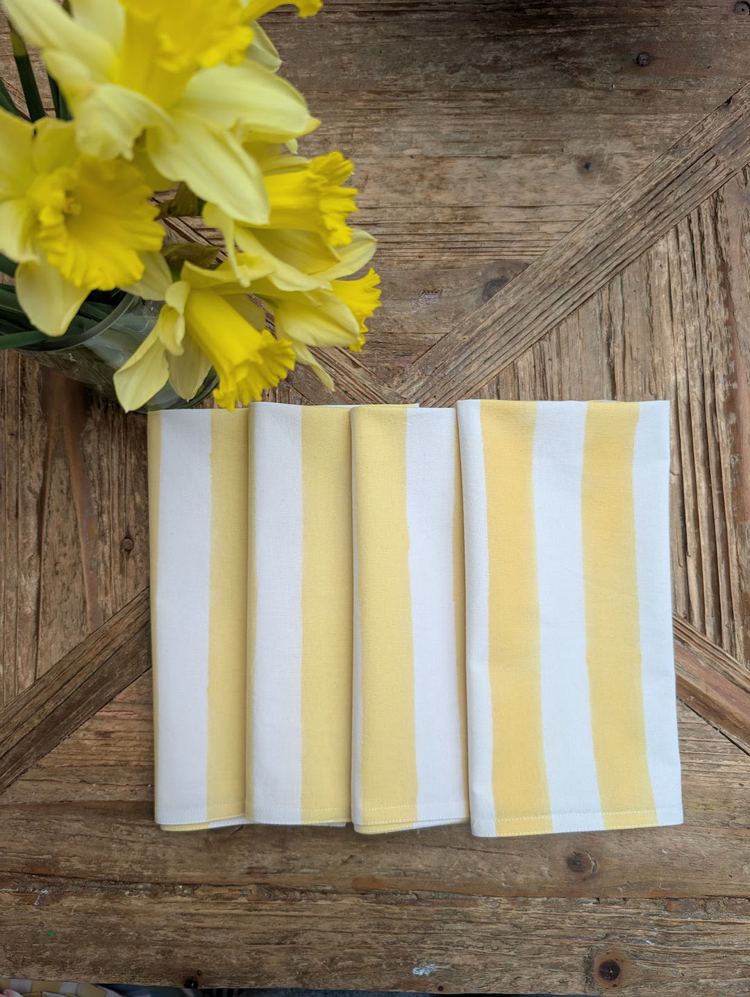 Lemon Stripe  Napkins, Set of 4 | LNH Edit