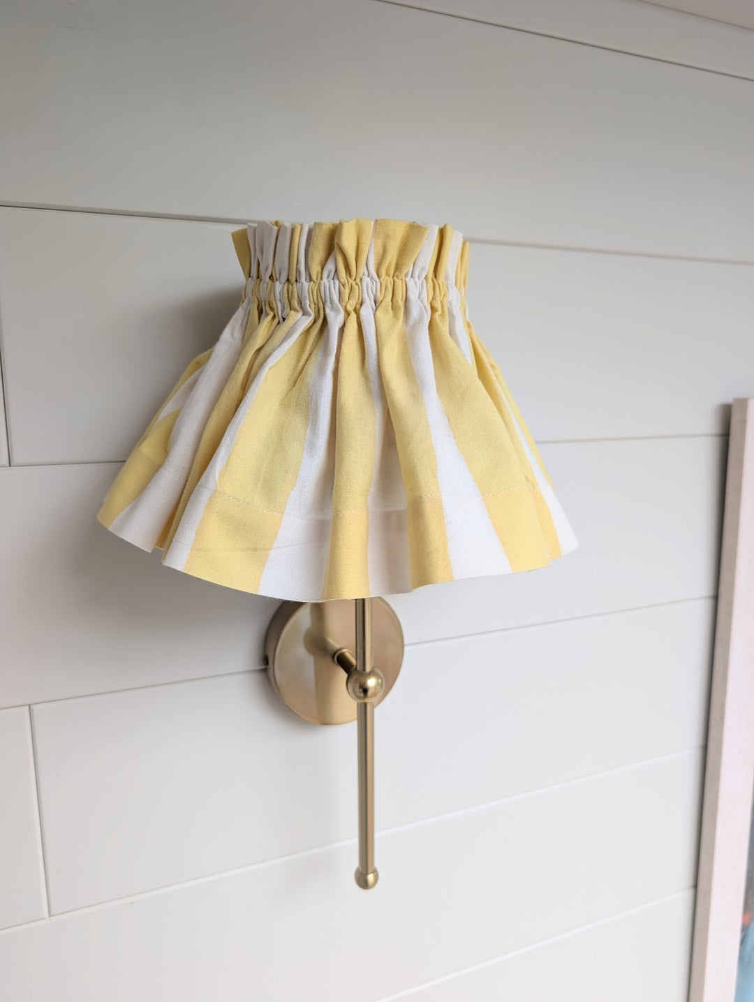 Small Lemon Stripe Lampshade Cover