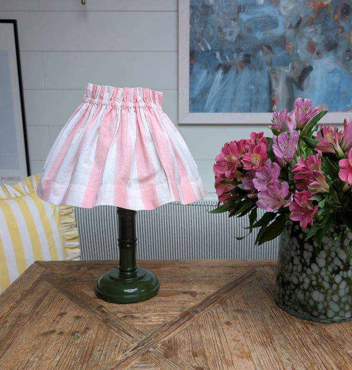 Large Pink stripe Lampshade Cover