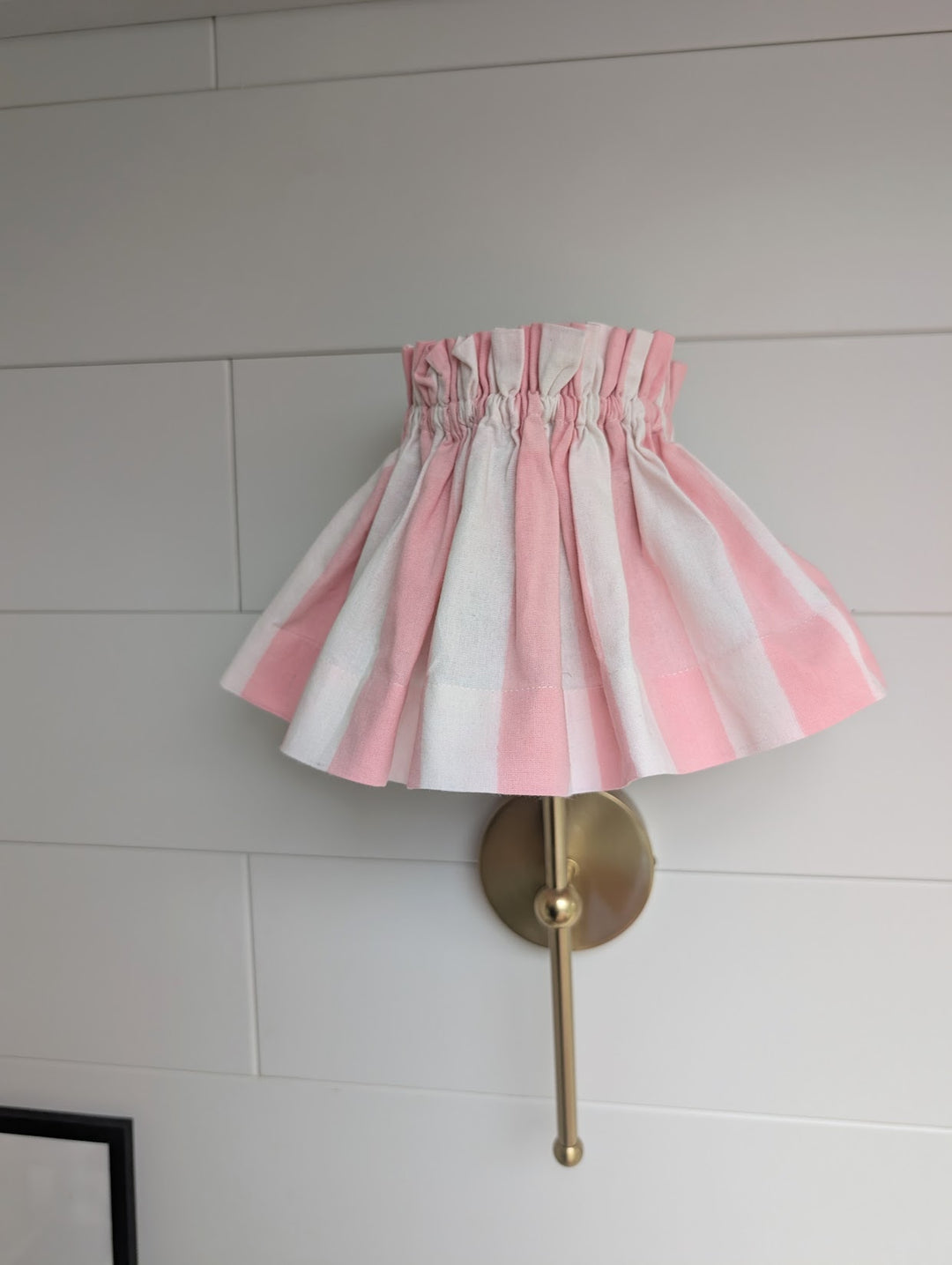 Small Pink Stripe  Lampshade Cover
