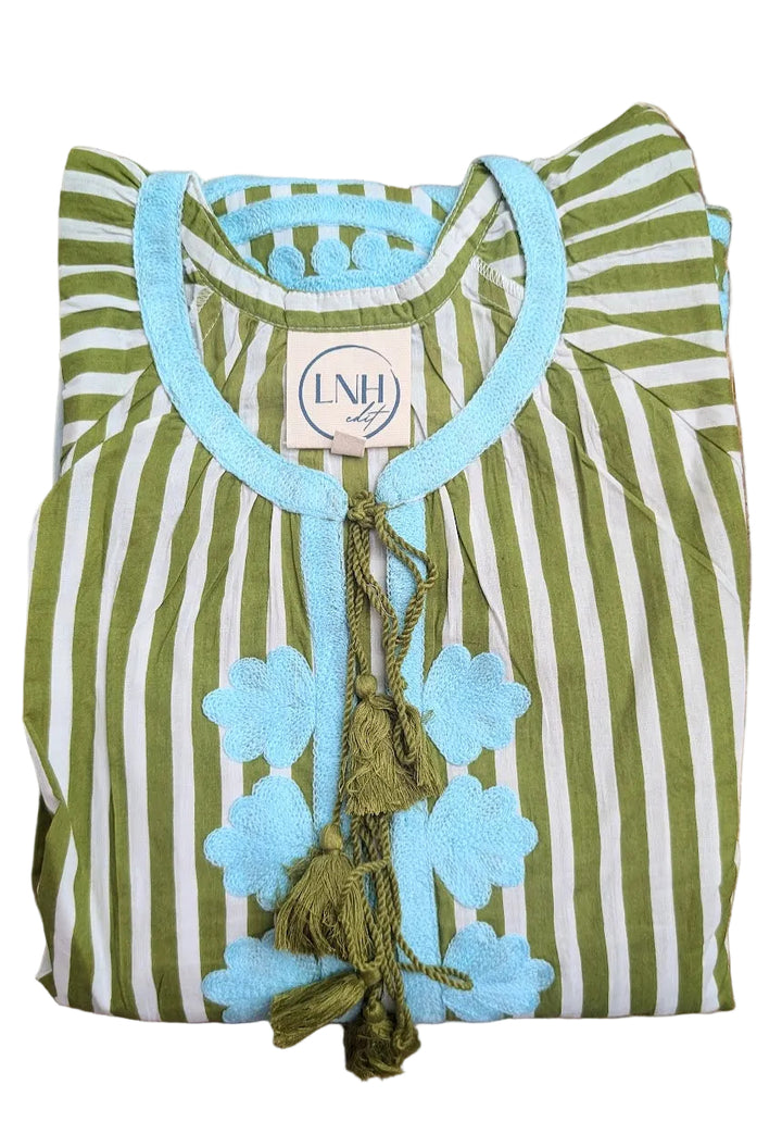 Simran dress Stripe Green LIMITED EDITION-Dresses-LNH Edit