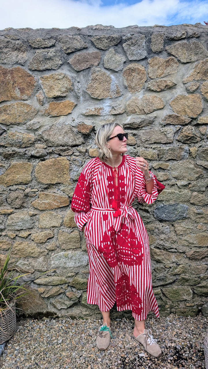 Simran dress Stripe Red LIMITED EDITION-Dresses-LNH Edit